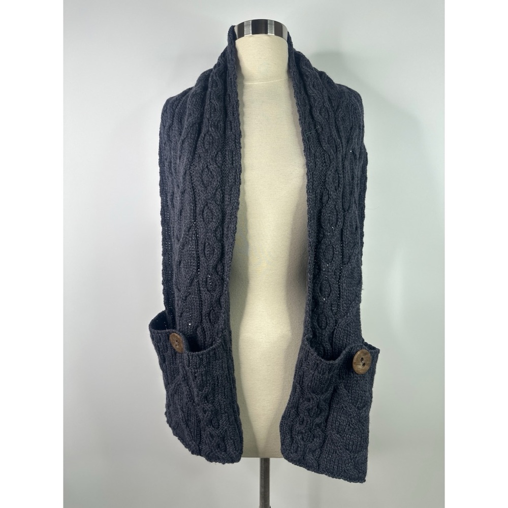 Aran woolen mills 100% merino wool Scarf with Pockets
